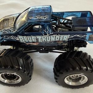 Blue Thunder Monster Truck Toy with Black Wheels